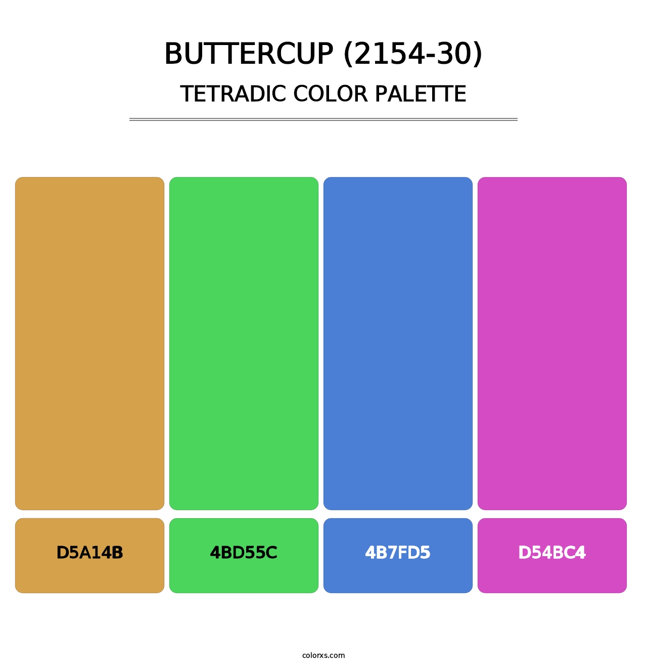 Buttercup (2154-30) - Tetradic Color Palette