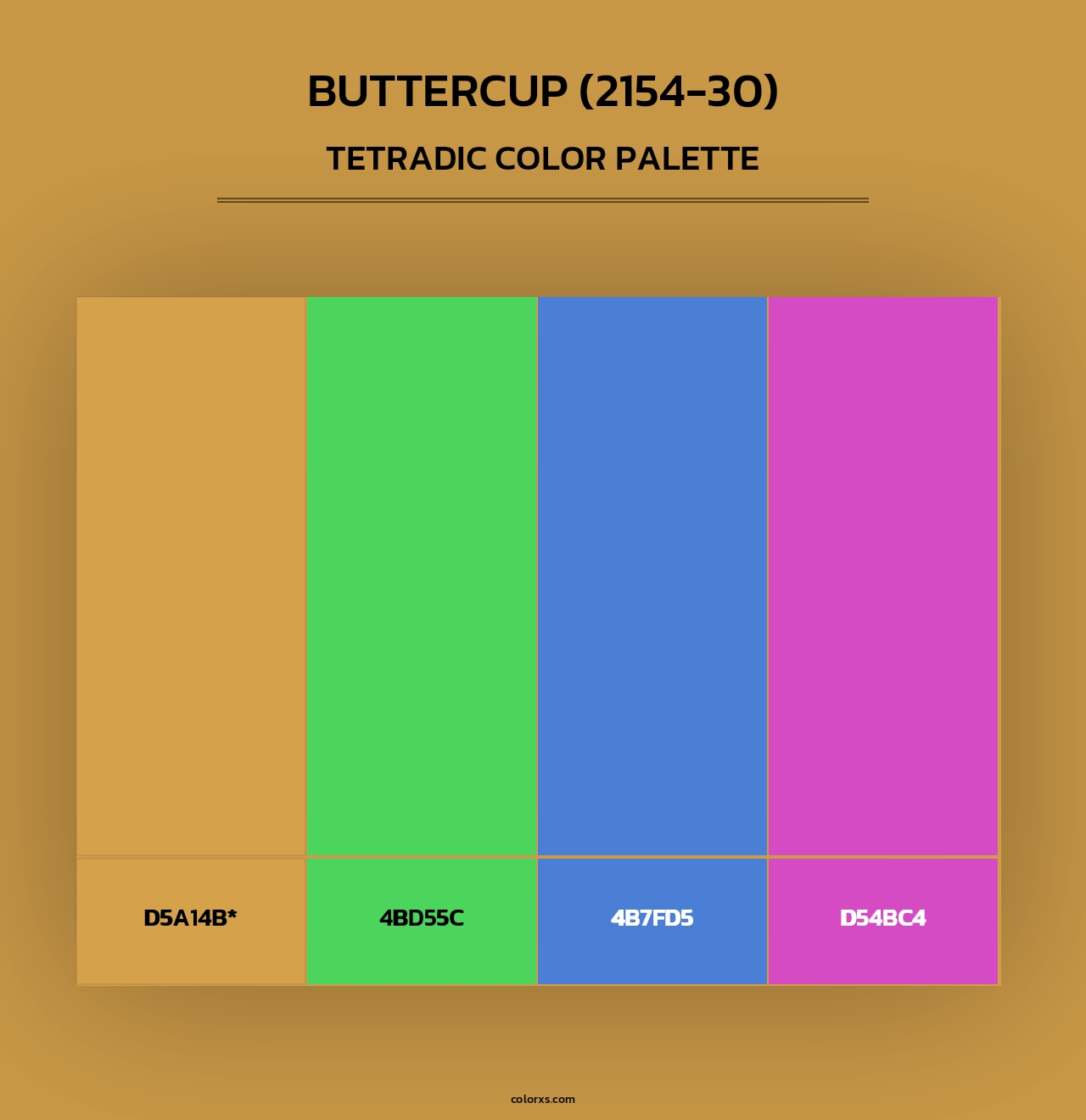 Buttercup (2154-30) - Tetradic Color Palette