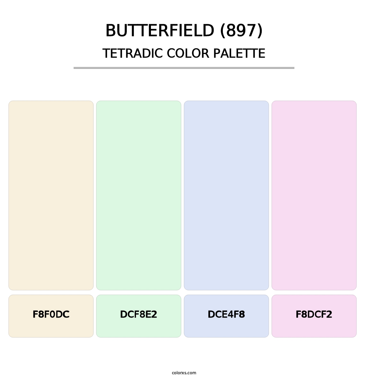 Butterfield (897) - Tetradic Color Palette