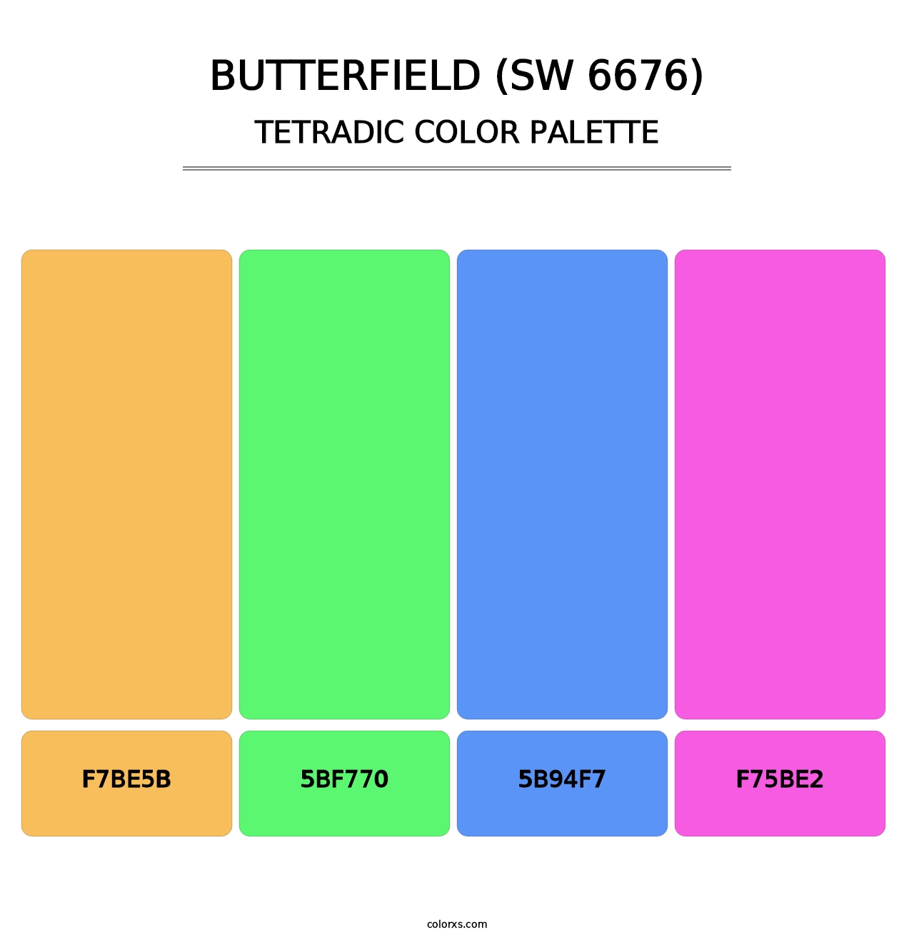 Butterfield (SW 6676) - Tetradic Color Palette