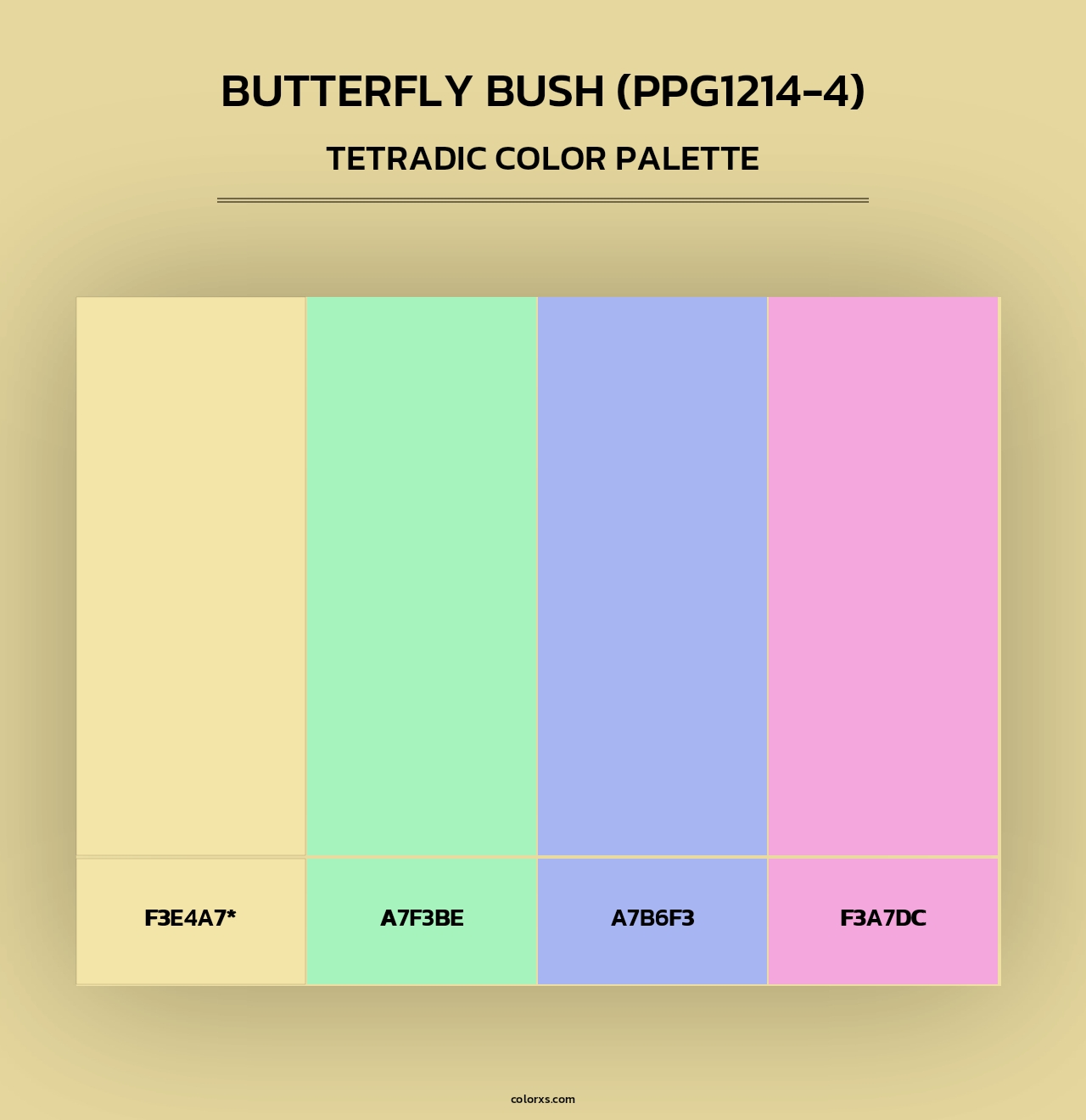 Butterfly Bush (PPG1214-4) - Tetradic Color Palette