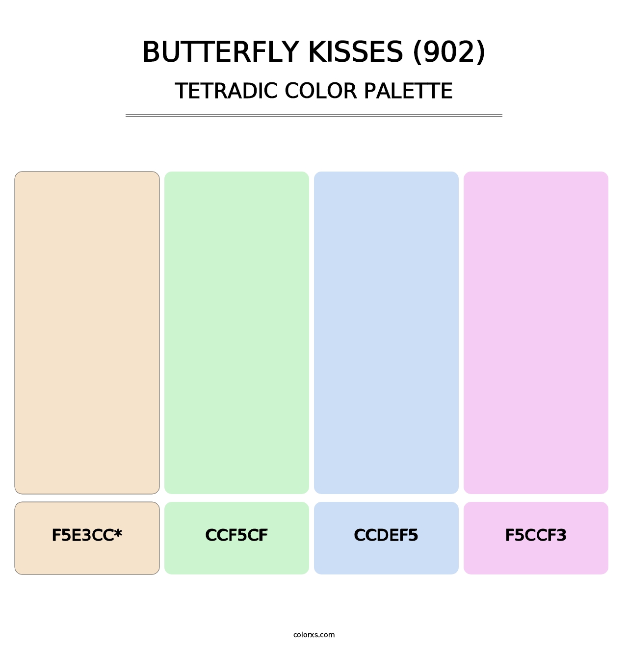 Butterfly Kisses (902) - Tetradic Color Palette