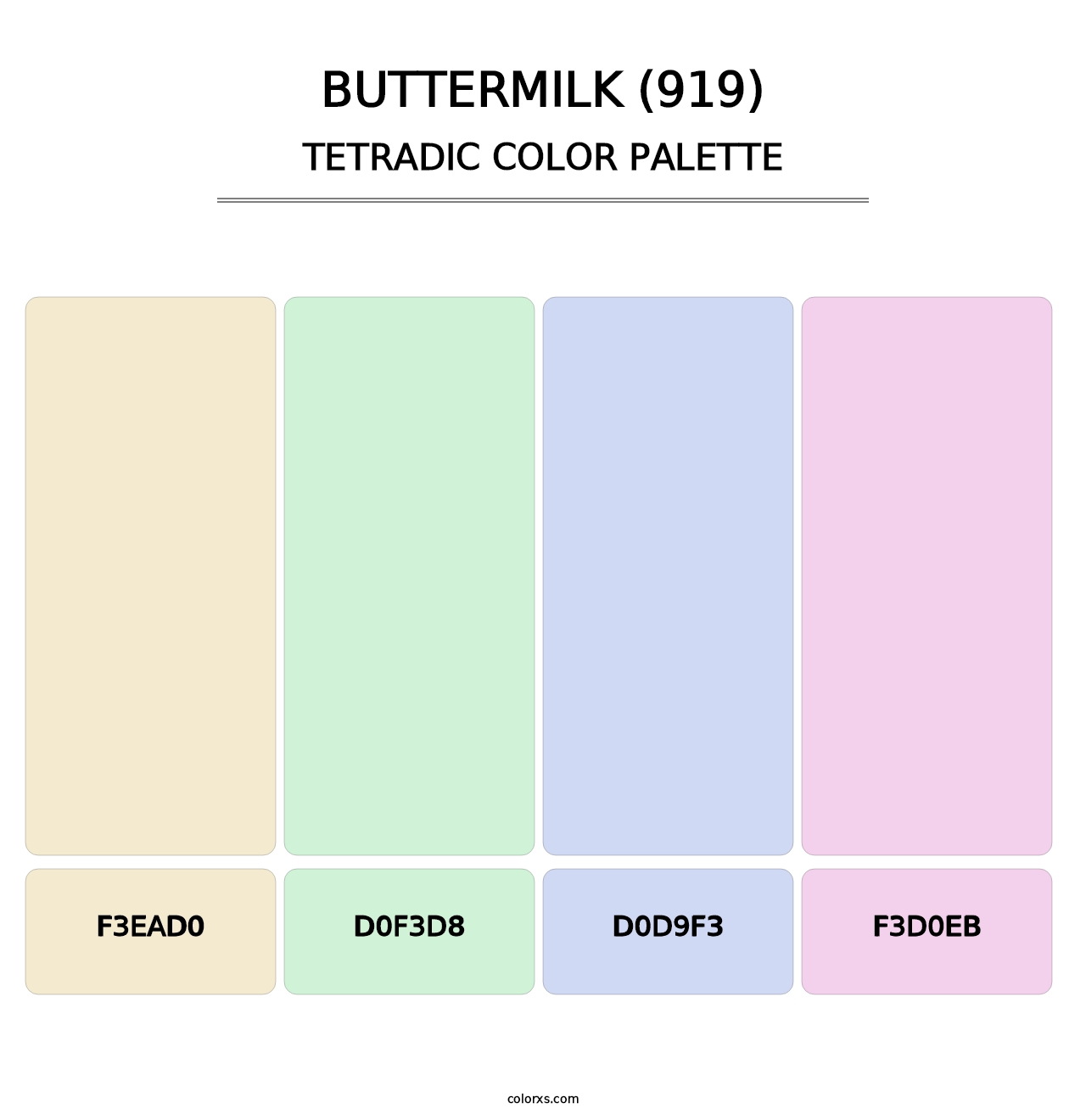Buttermilk (919) - Tetradic Color Palette