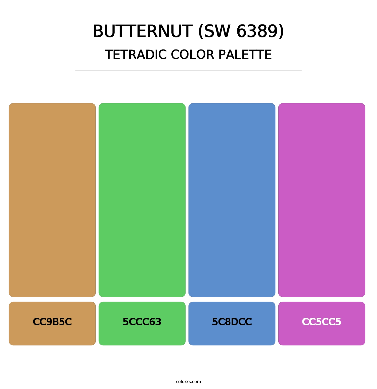 Butternut (SW 6389) - Tetradic Color Palette