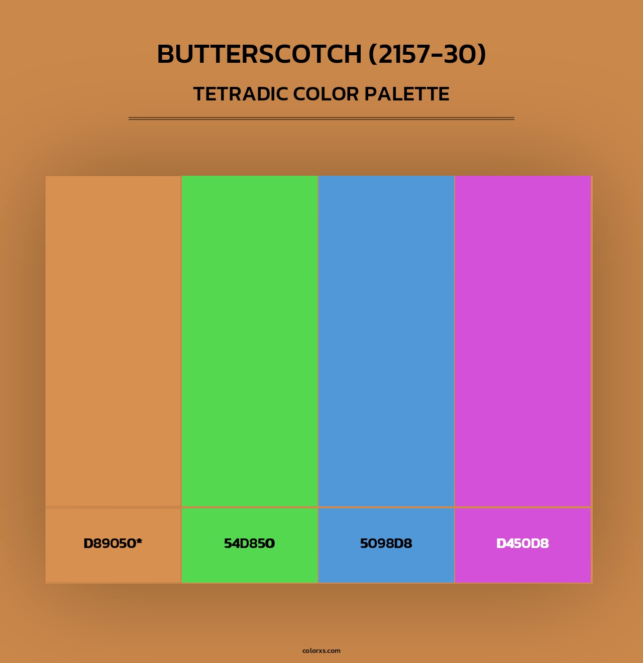 Butterscotch (2157-30) - Tetradic Color Palette