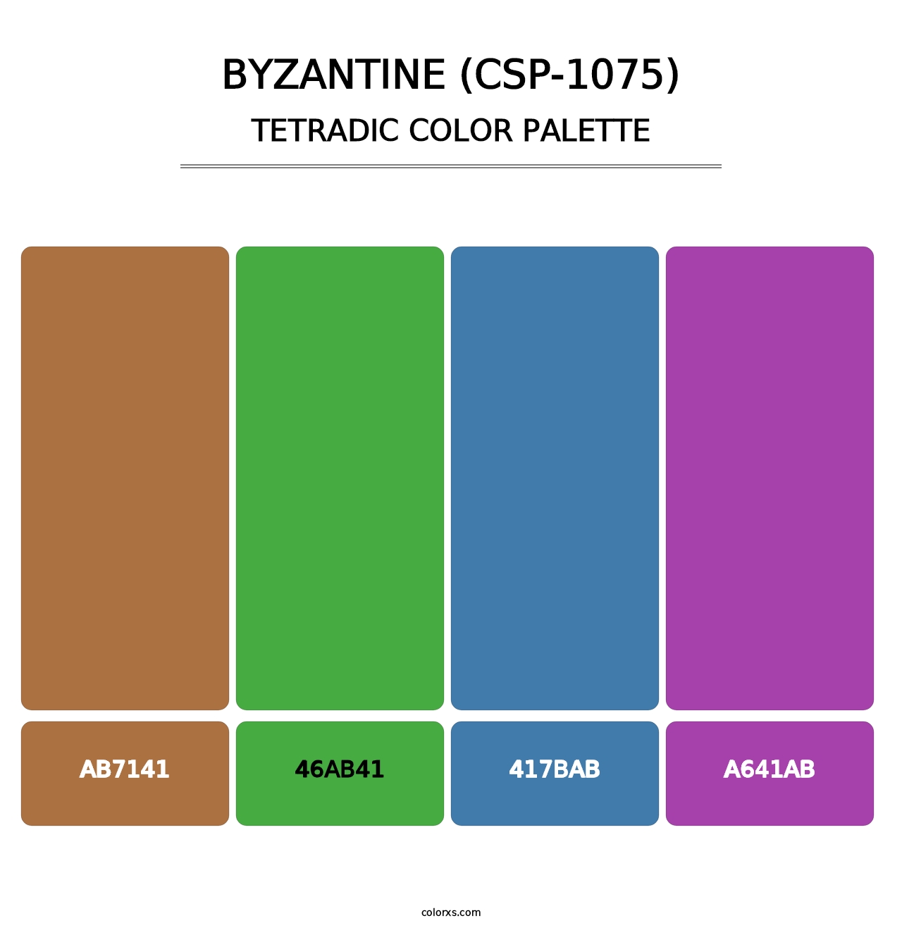 Byzantine (CSP-1075) - Tetradic Color Palette