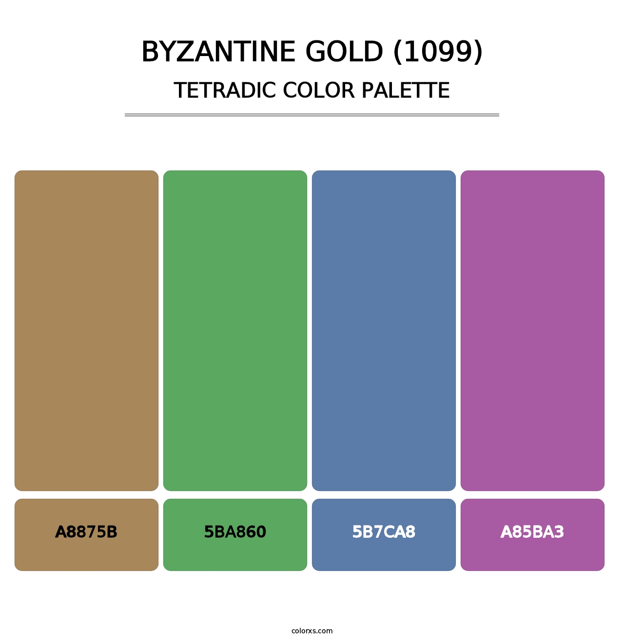 Byzantine Gold (1099) - Tetradic Color Palette
