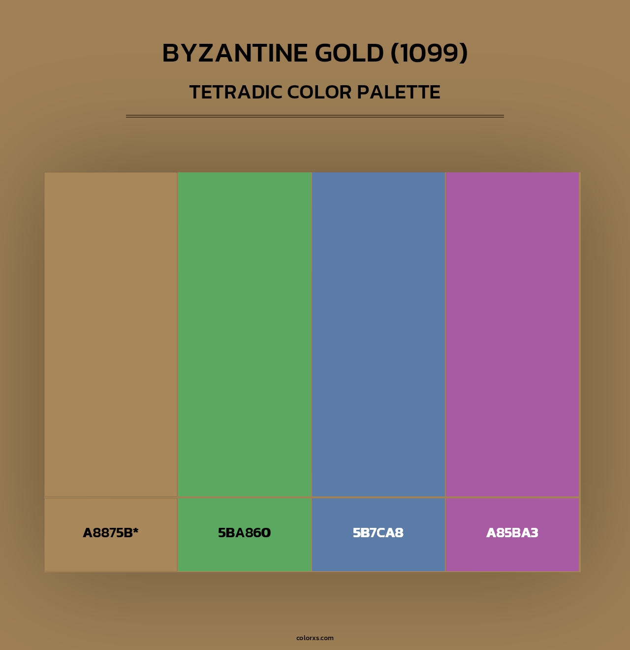 Byzantine Gold (1099) - Tetradic Color Palette