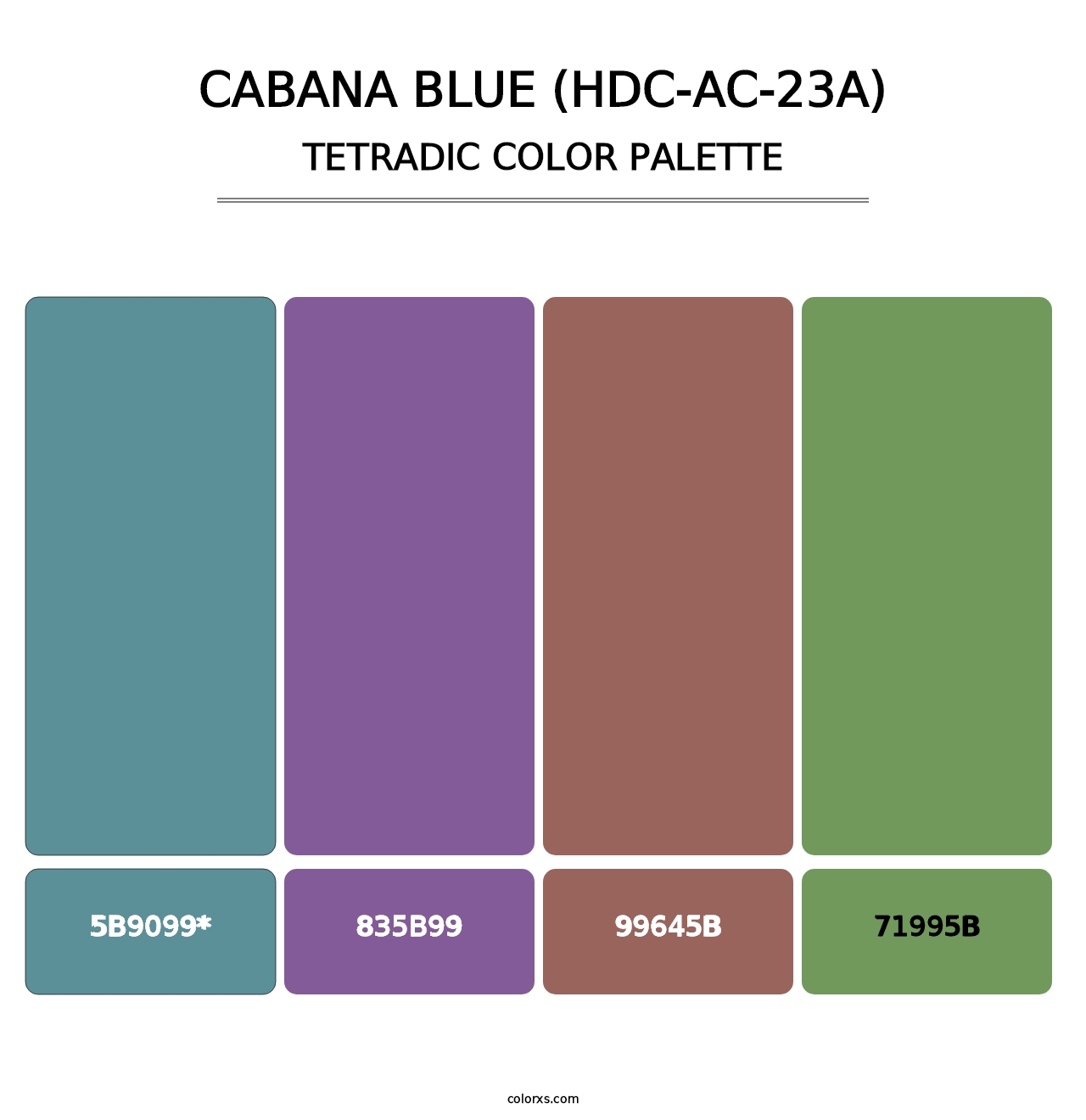 Cabana Blue (HDC-AC-23A) - Tetradic Color Palette