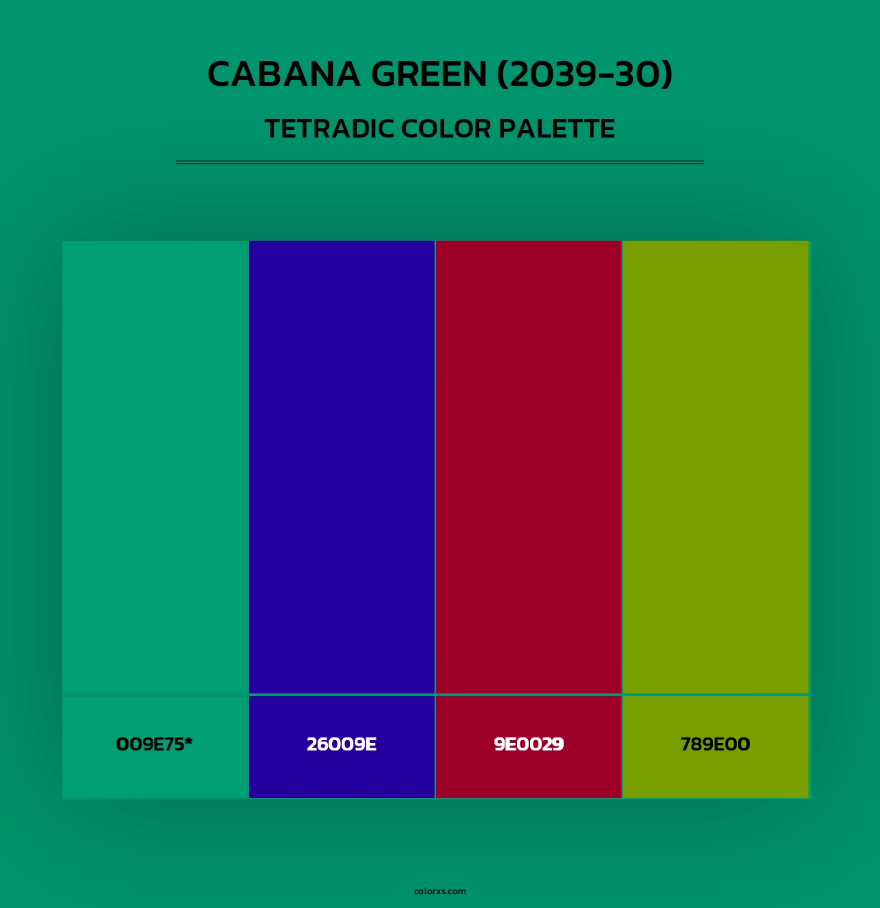 Cabana Green (2039-30) - Tetradic Color Palette
