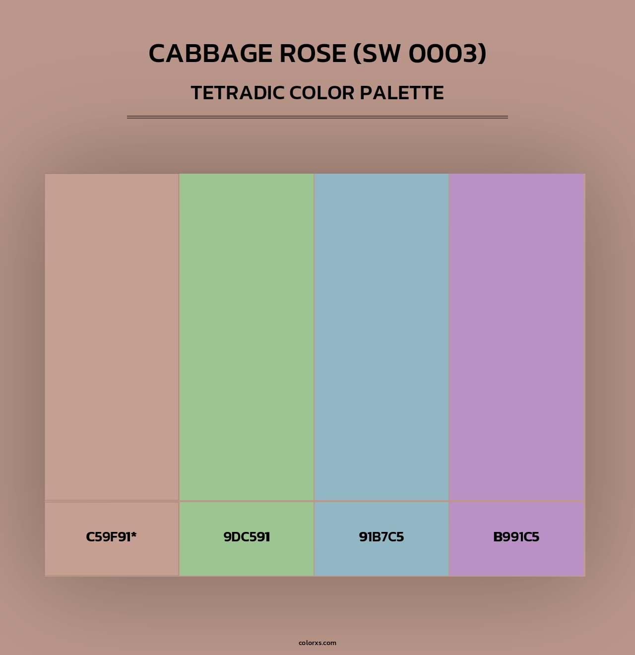 Sherwin Williams Cabbage Rose (SW 0003) Paint coordinating colors and ...
