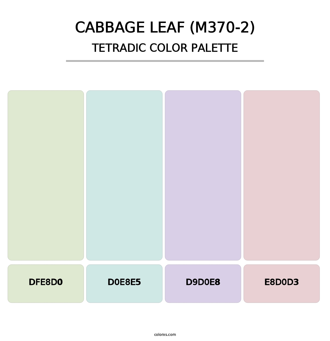 Cabbage Leaf (M370-2) - Tetradic Color Palette