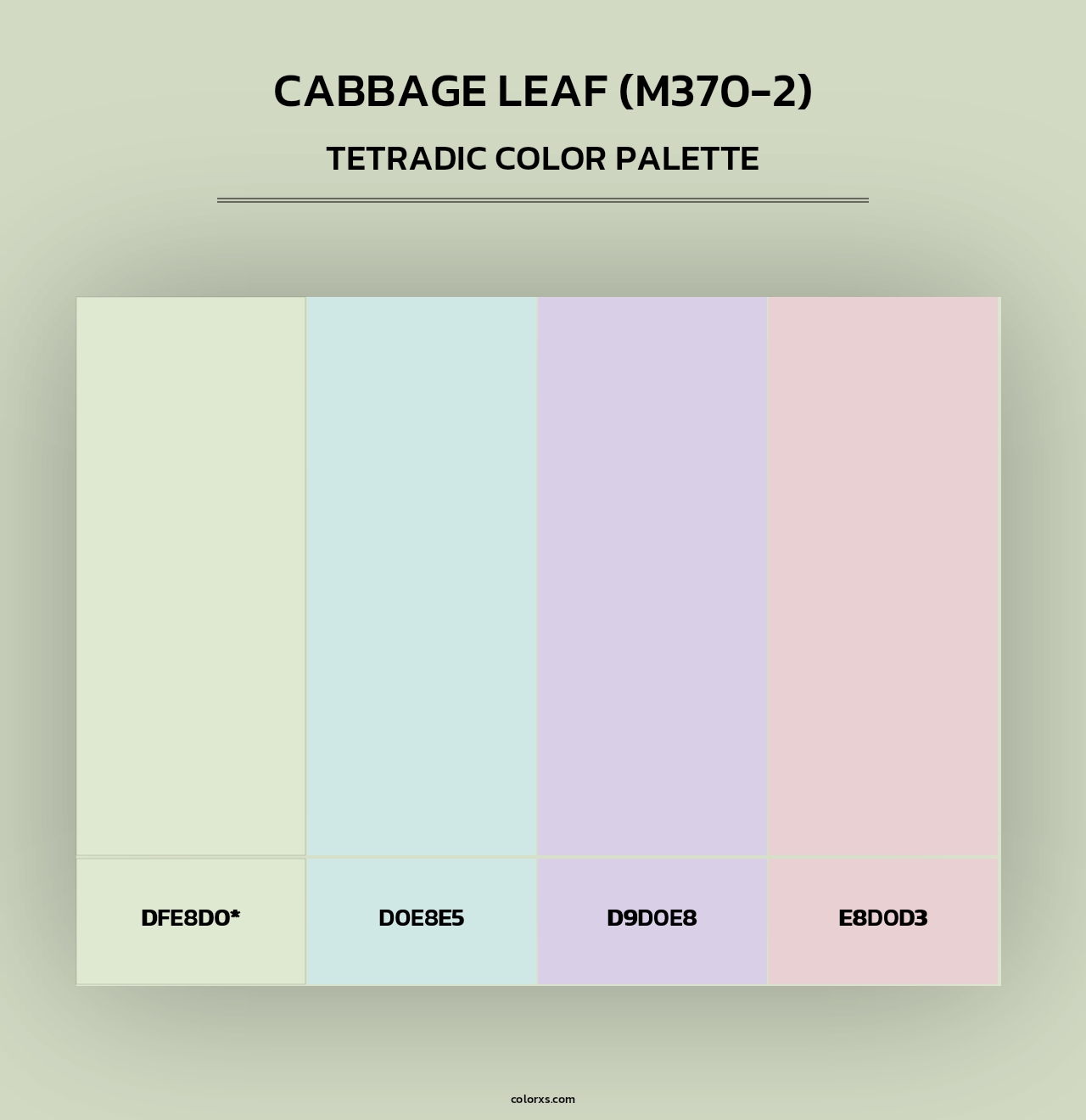Cabbage Leaf (M370-2) - Tetradic Color Palette