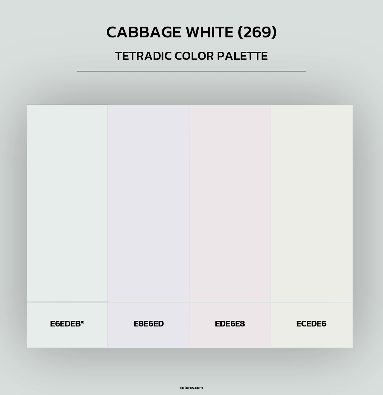Cabbage White (269) - Tetradic Color Palette