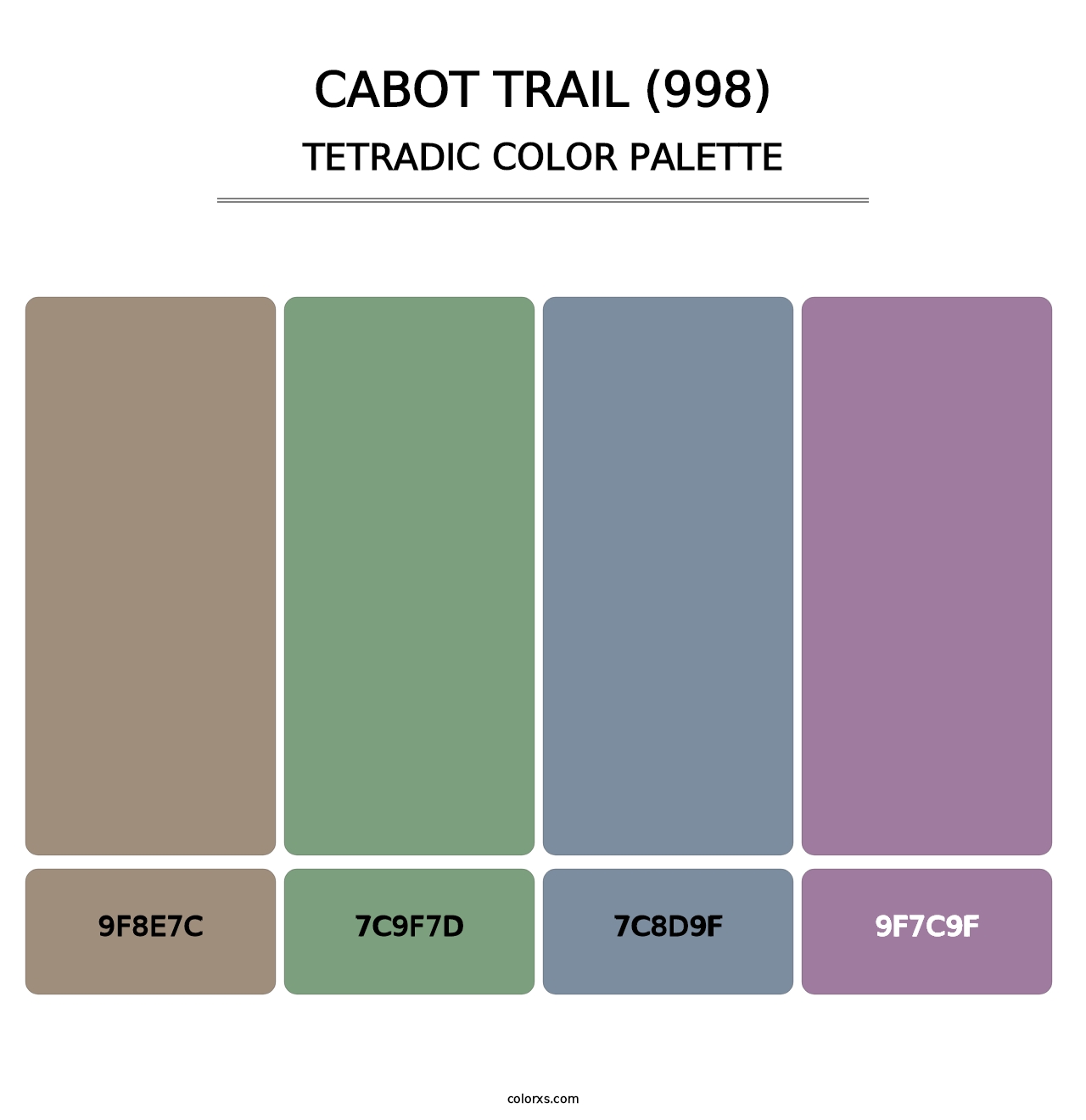 Cabot Trail (998) - Tetradic Color Palette