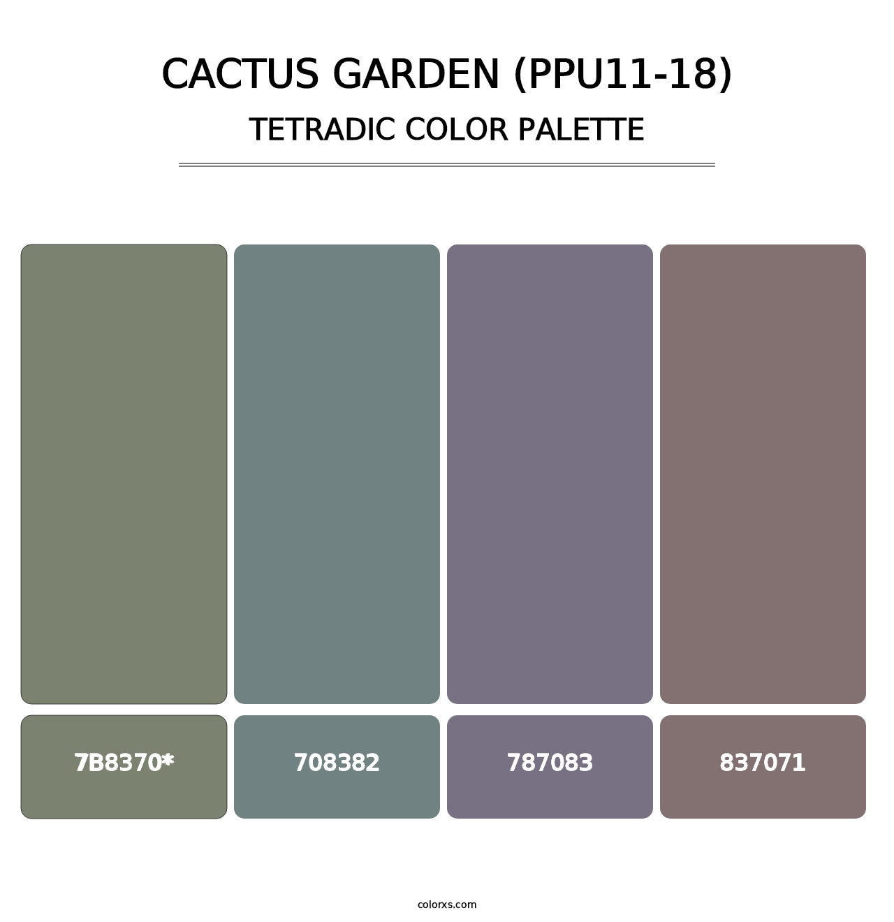 Cactus Garden (PPU11-18) - Tetradic Color Palette