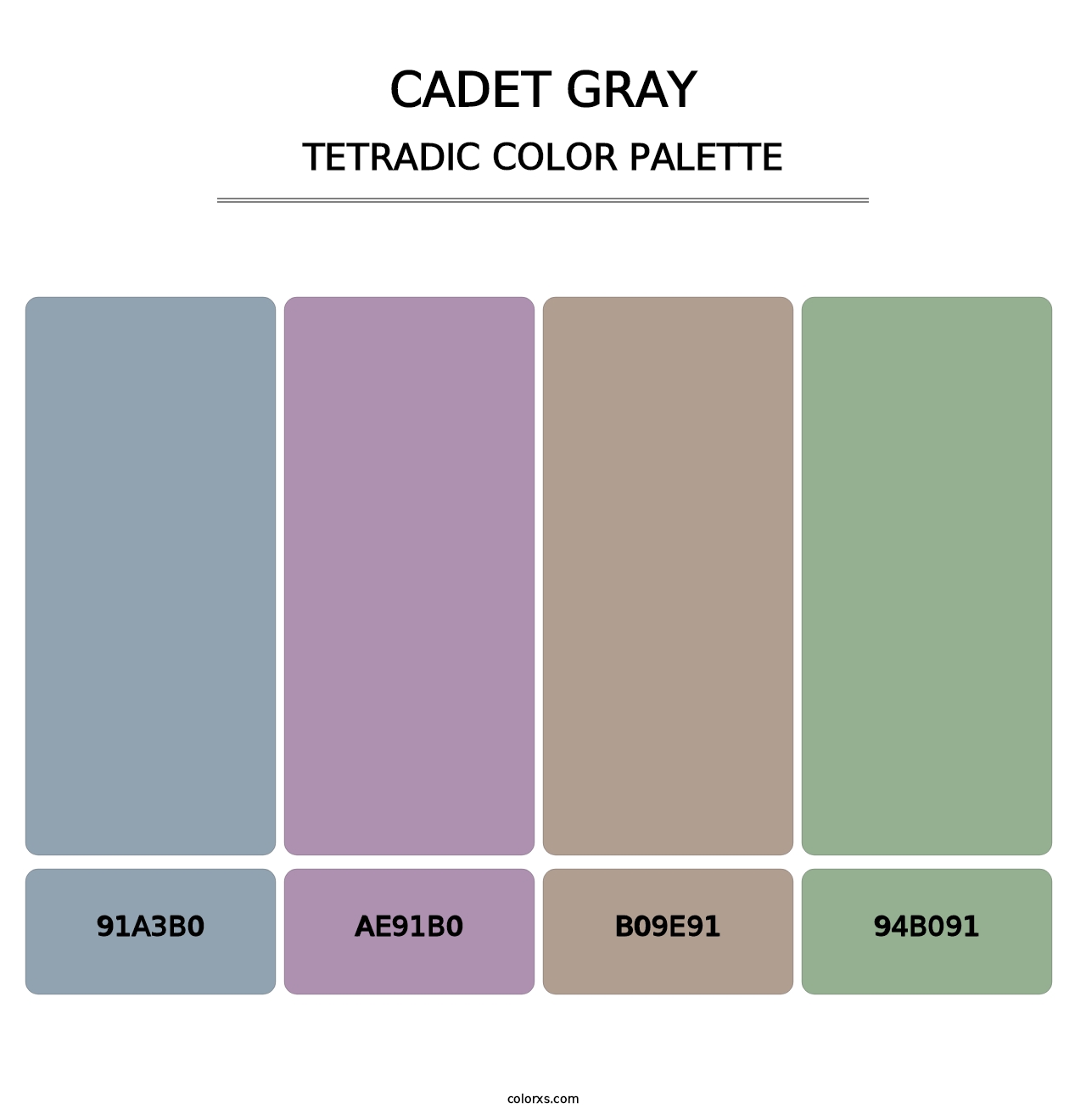 Cadet Gray - Tetradic Color Palette