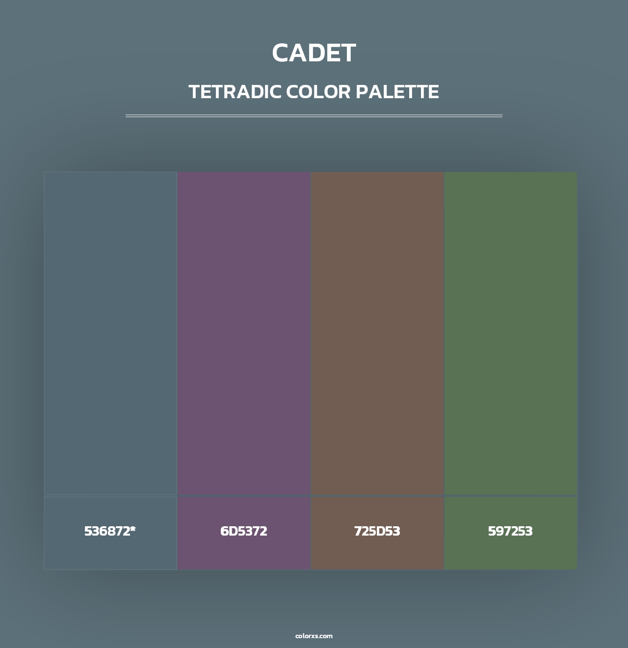Cadet - Tetradic Color Palette