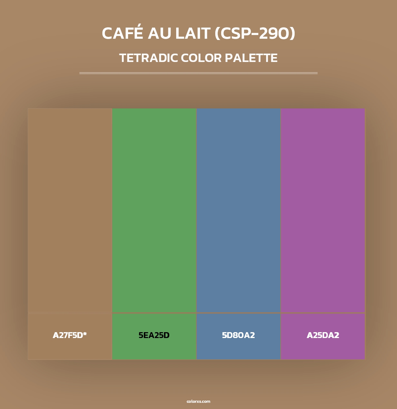 Café au Lait (CSP-290) - Tetradic Color Palette