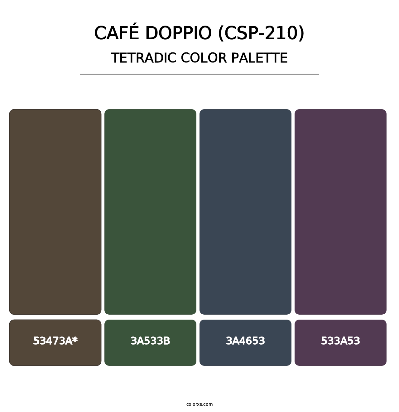 Café Doppio (CSP-210) - Tetradic Color Palette