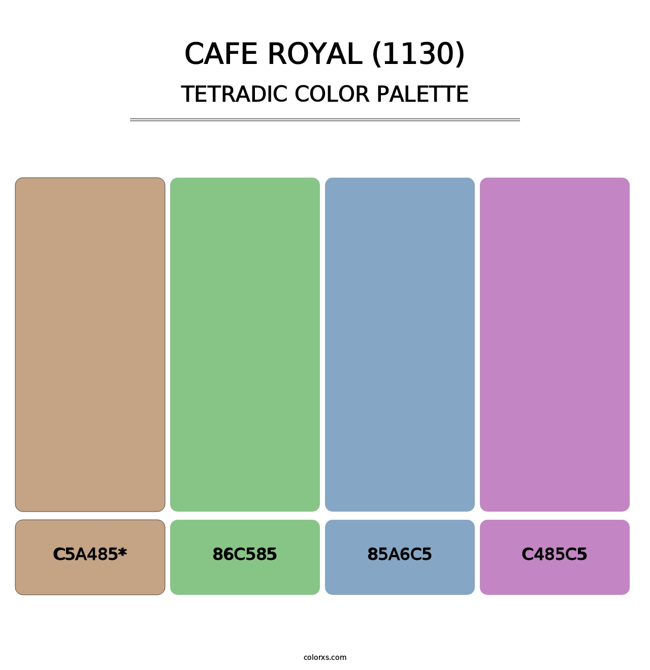 Cafe Royal (1130) - Tetradic Color Palette