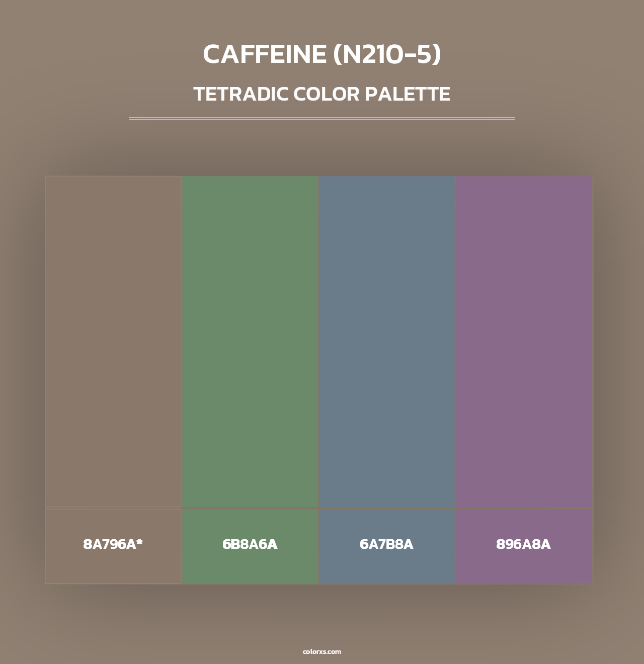 Caffeine (N210-5) - Tetradic Color Palette