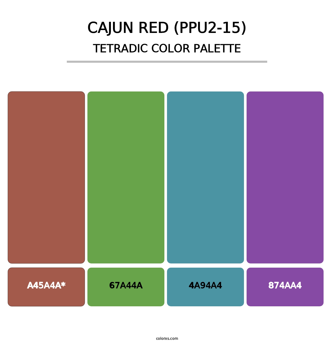 Cajun Red (PPU2-15) - Tetradic Color Palette