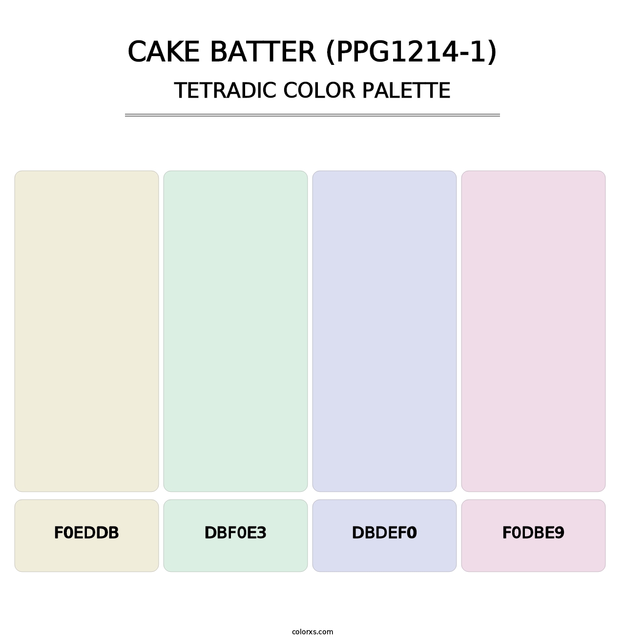 Cake Batter (PPG1214-1) - Tetradic Color Palette