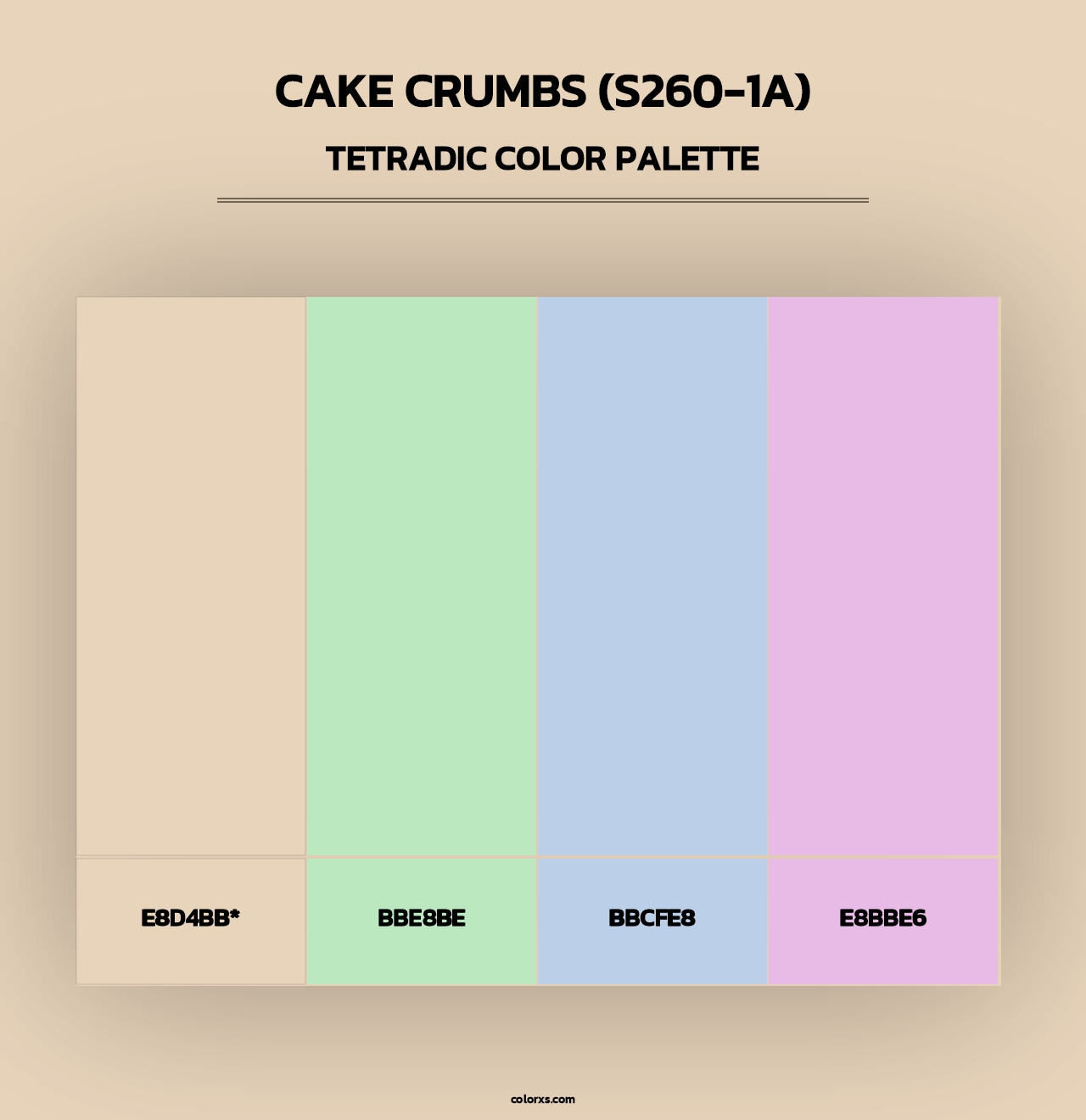 Cake Crumbs (S260-1A) - Tetradic Color Palette
