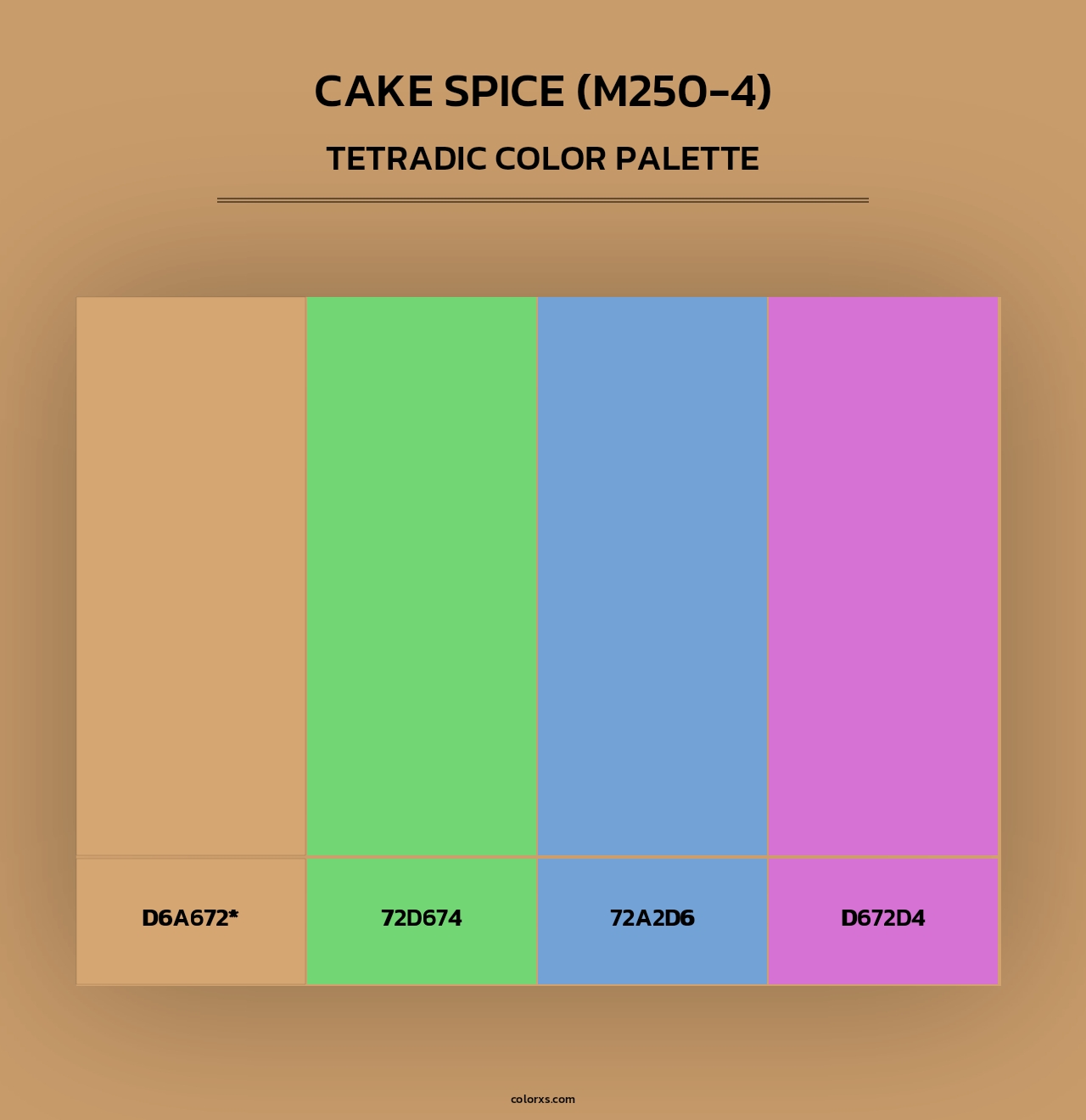 Cake Spice (M250-4) - Tetradic Color Palette
