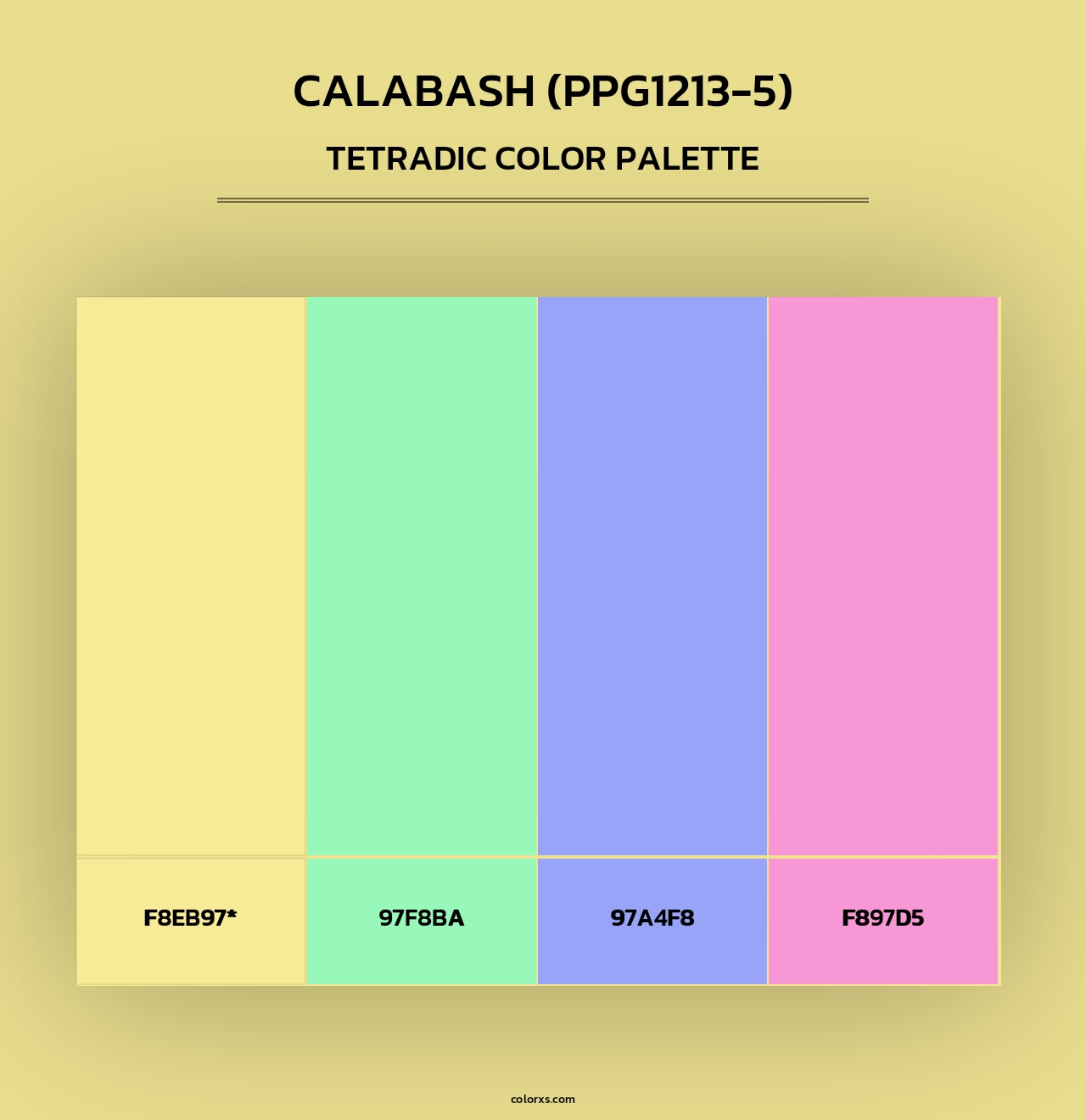 Calabash (PPG1213-5) - Tetradic Color Palette