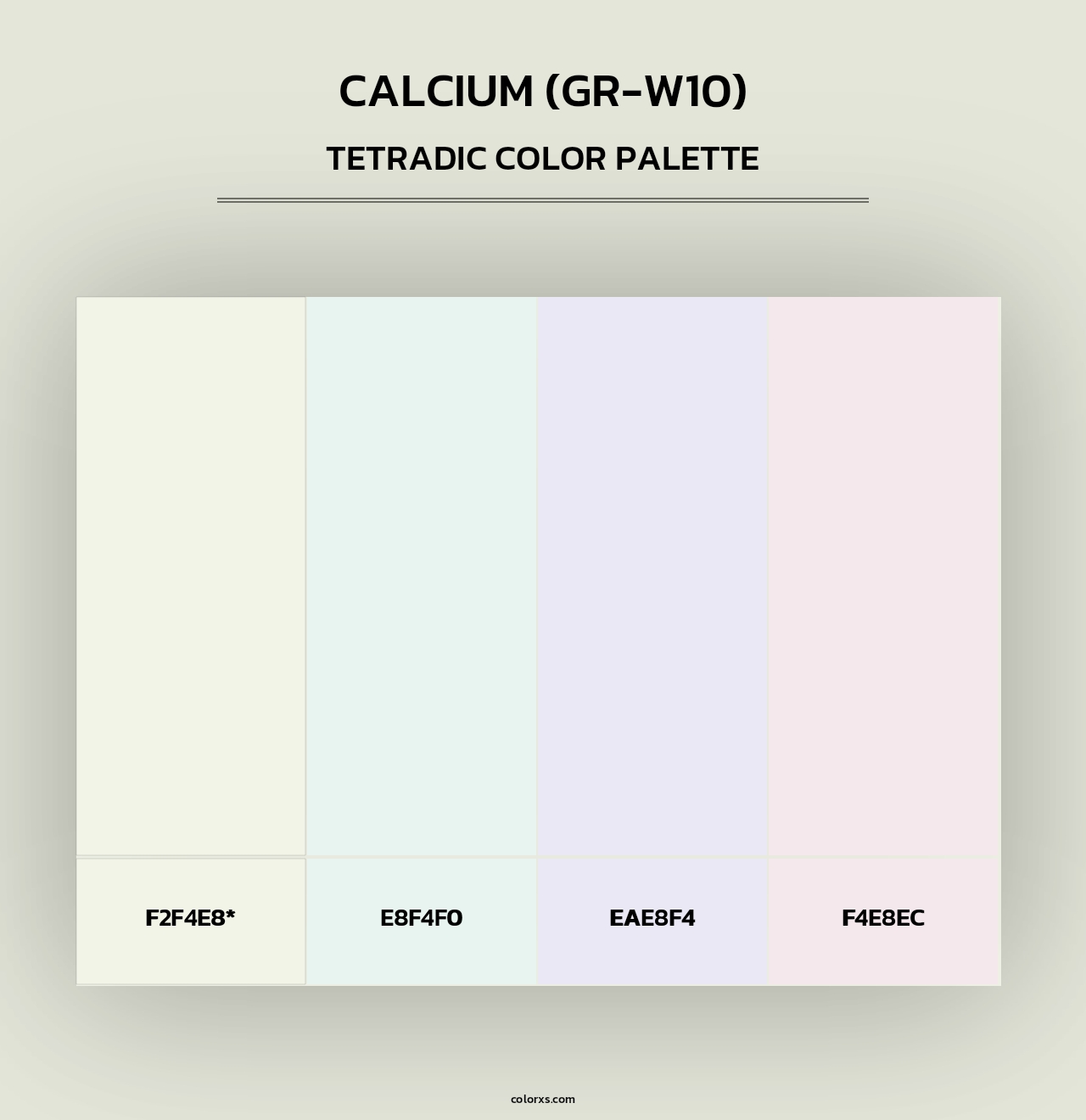 Calcium (GR-W10) - Tetradic Color Palette