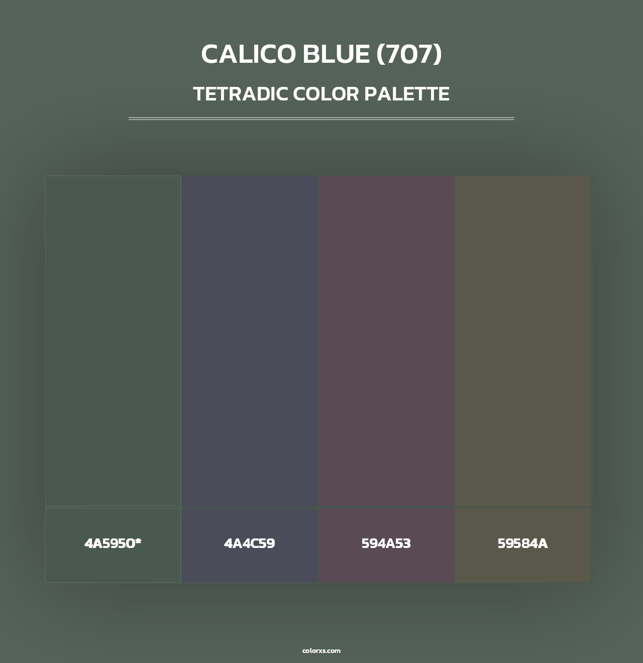 Calico Blue (707) - Tetradic Color Palette