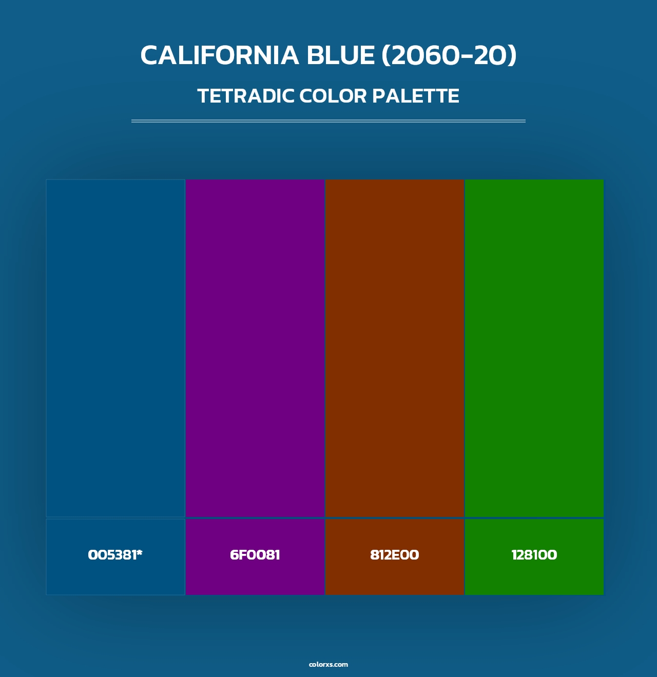 California Blue (2060-20) - Tetradic Color Palette