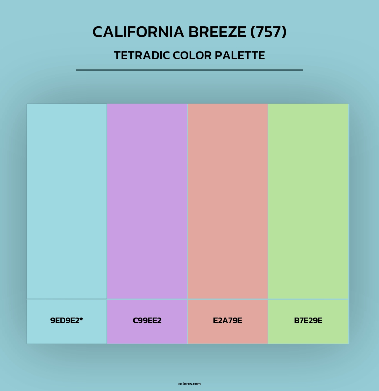 California Breeze (757) - Tetradic Color Palette