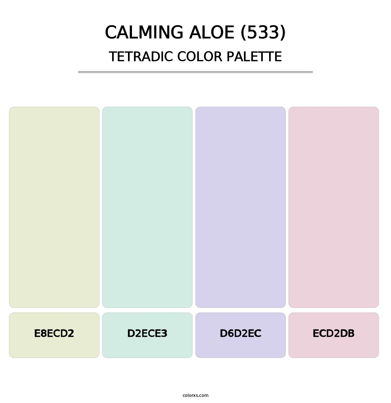 Calming Aloe (533) - Tetradic Color Palette