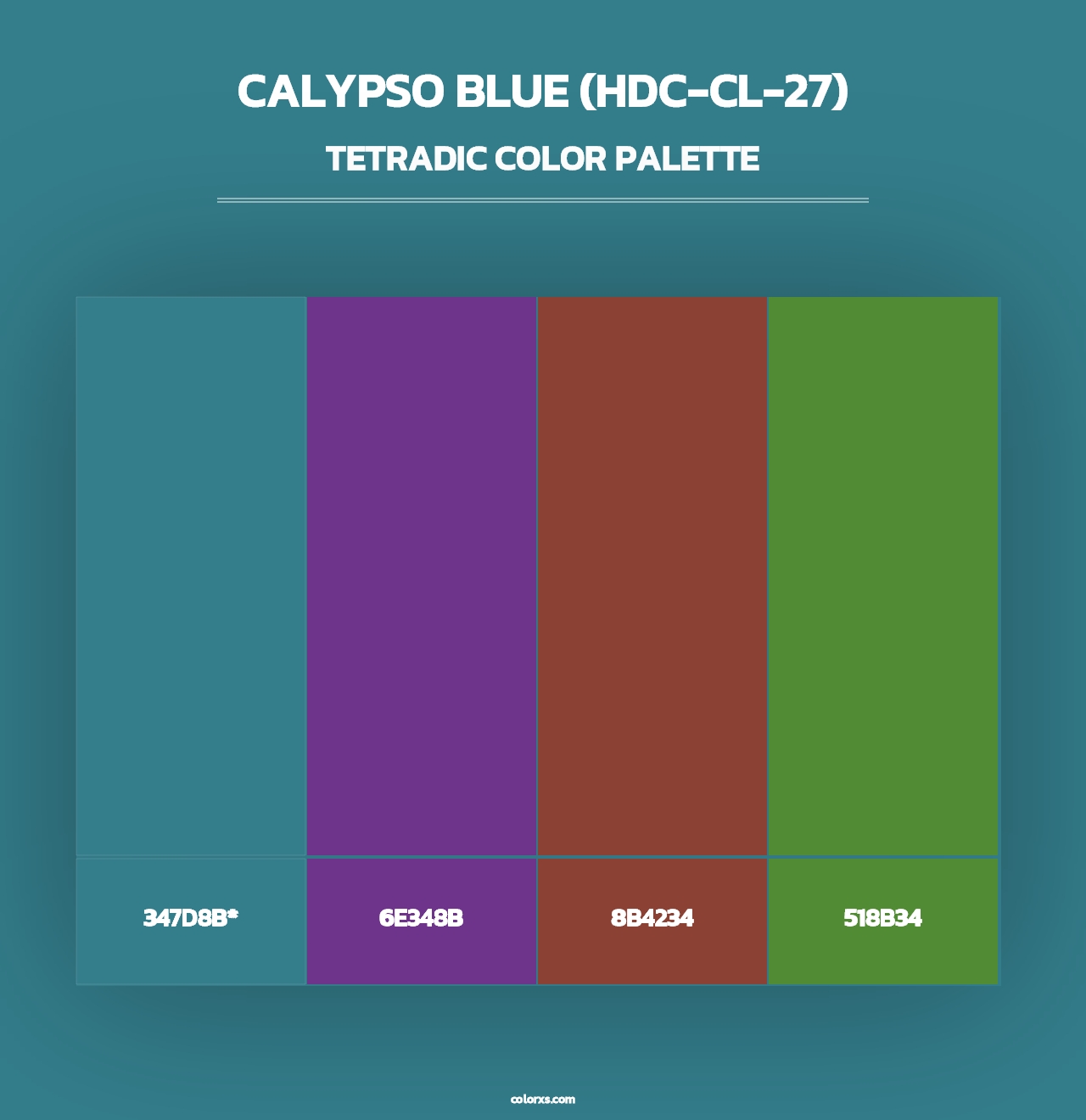 Calypso Blue (HDC-CL-27) - Tetradic Color Palette