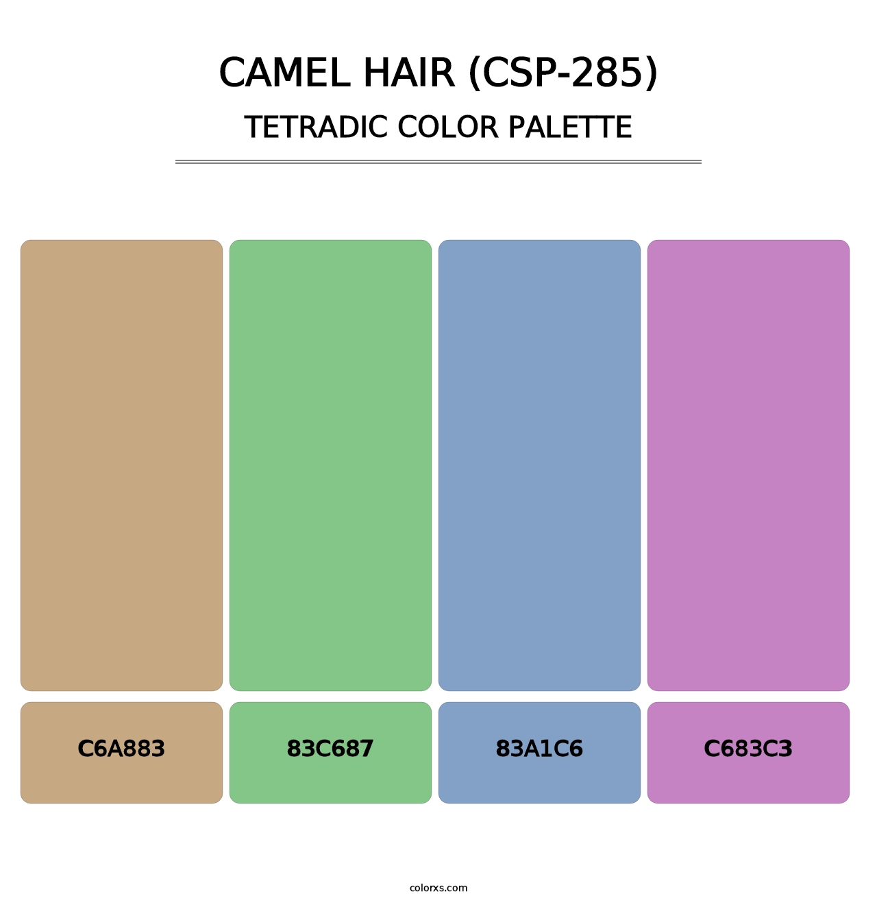 Camel Hair (CSP-285) - Tetradic Color Palette