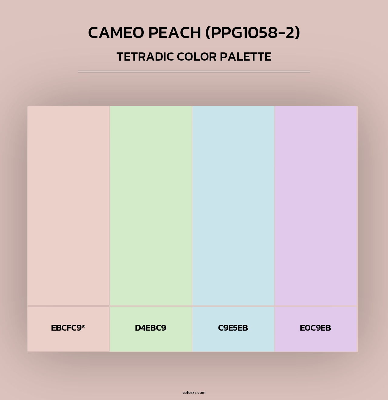 Cameo Peach (PPG1058-2) - Tetradic Color Palette