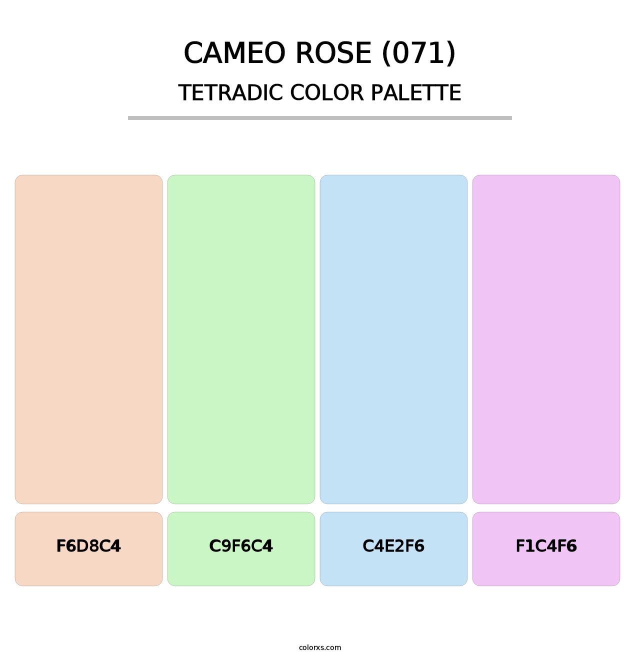 Cameo Rose (071) - Tetradic Color Palette
