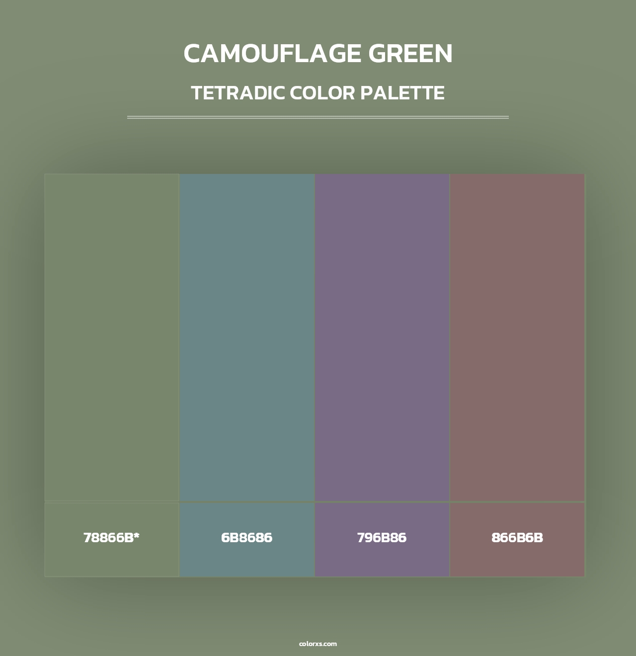 Camouflage Green - Tetradic Color Palette