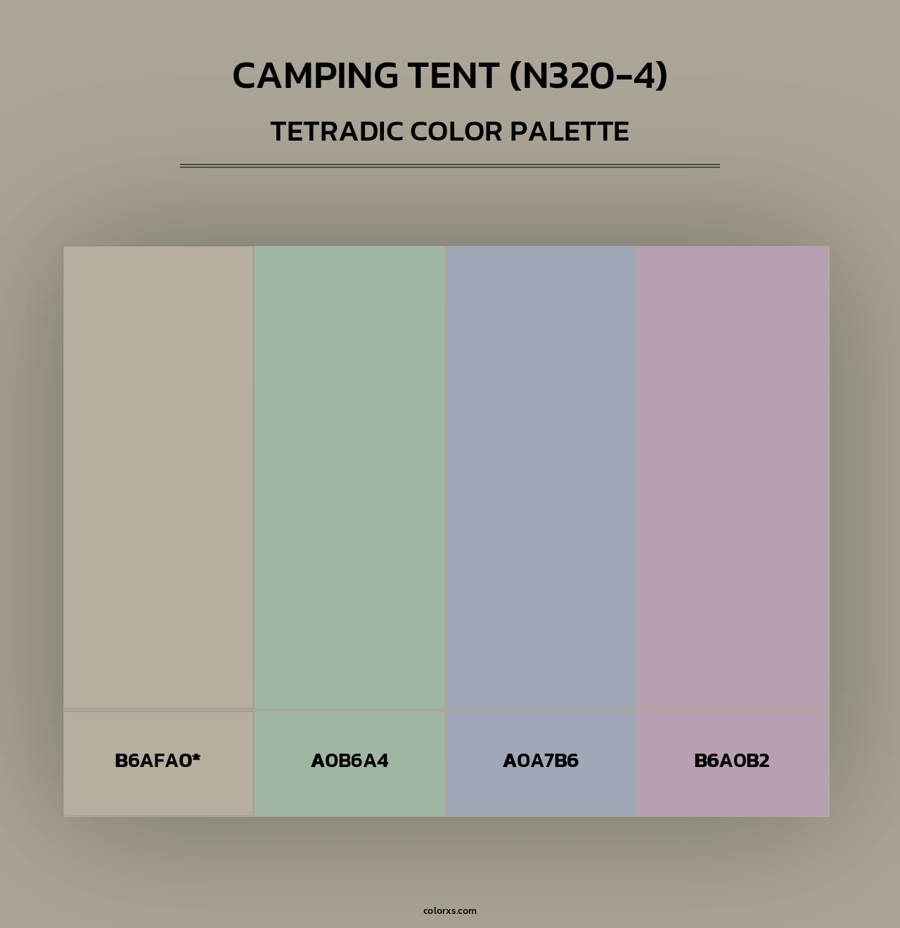 Camping Tent (N320-4) - Tetradic Color Palette