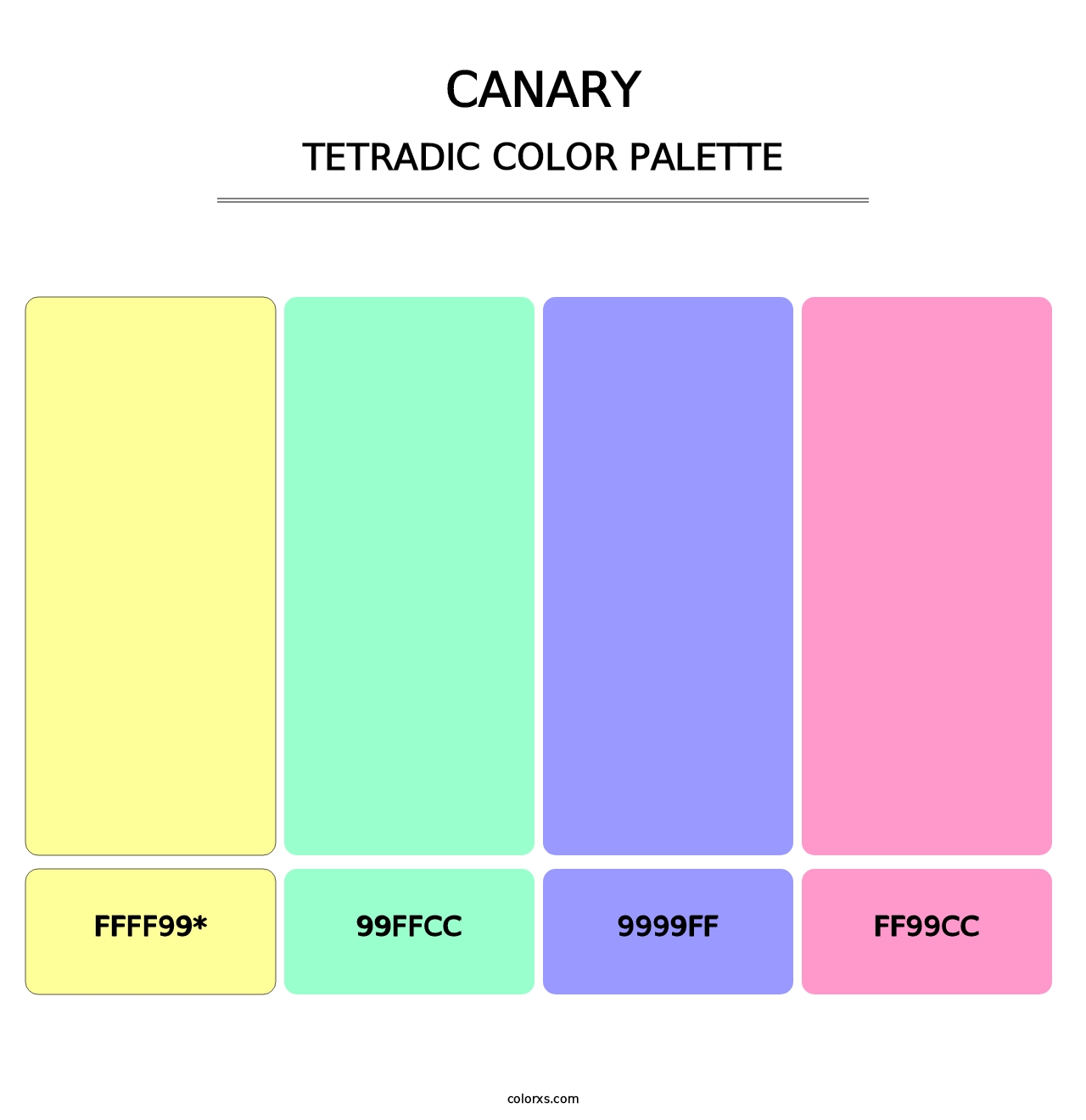 Canary - Tetradic Color Palette