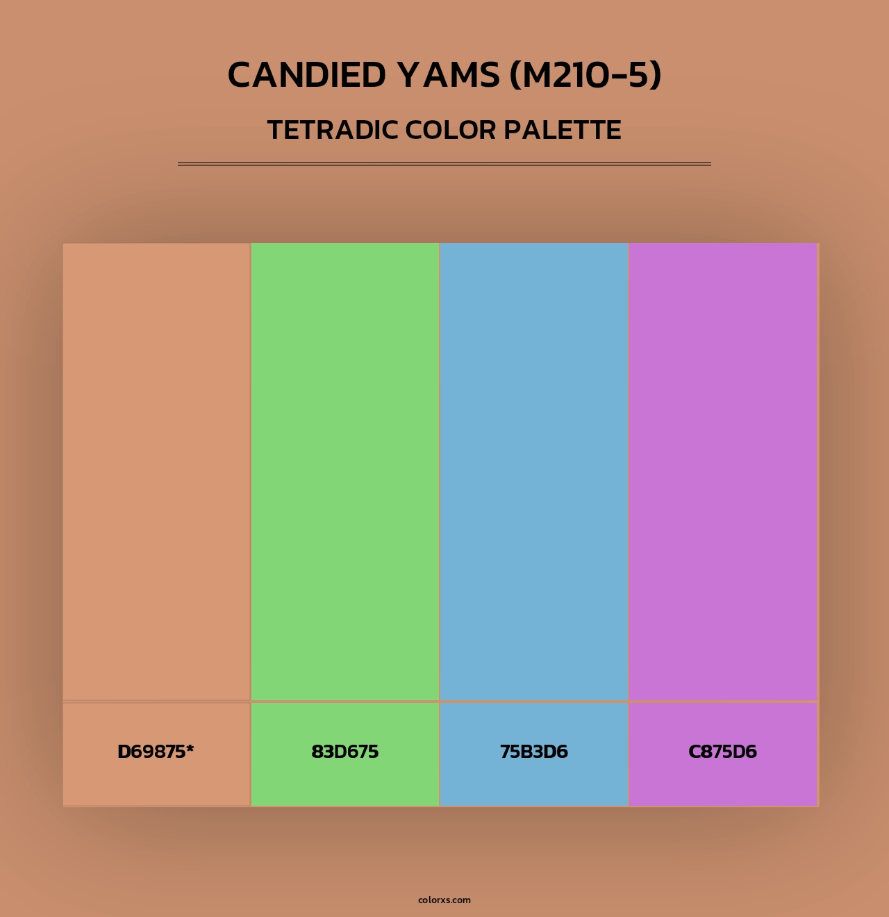 Candied Yams (M210-5) - Tetradic Color Palette