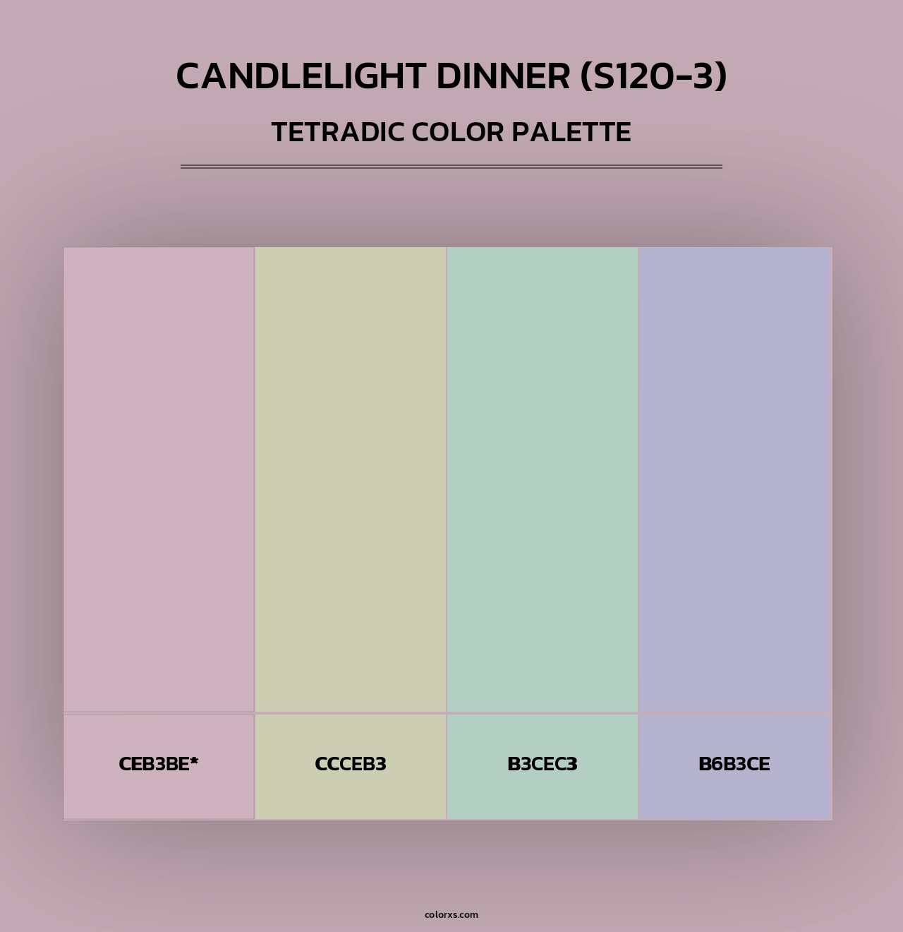 Candlelight Dinner (S120-3) - Tetradic Color Palette