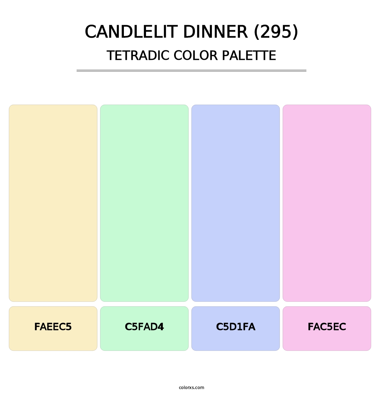 Candlelit Dinner (295) - Tetradic Color Palette