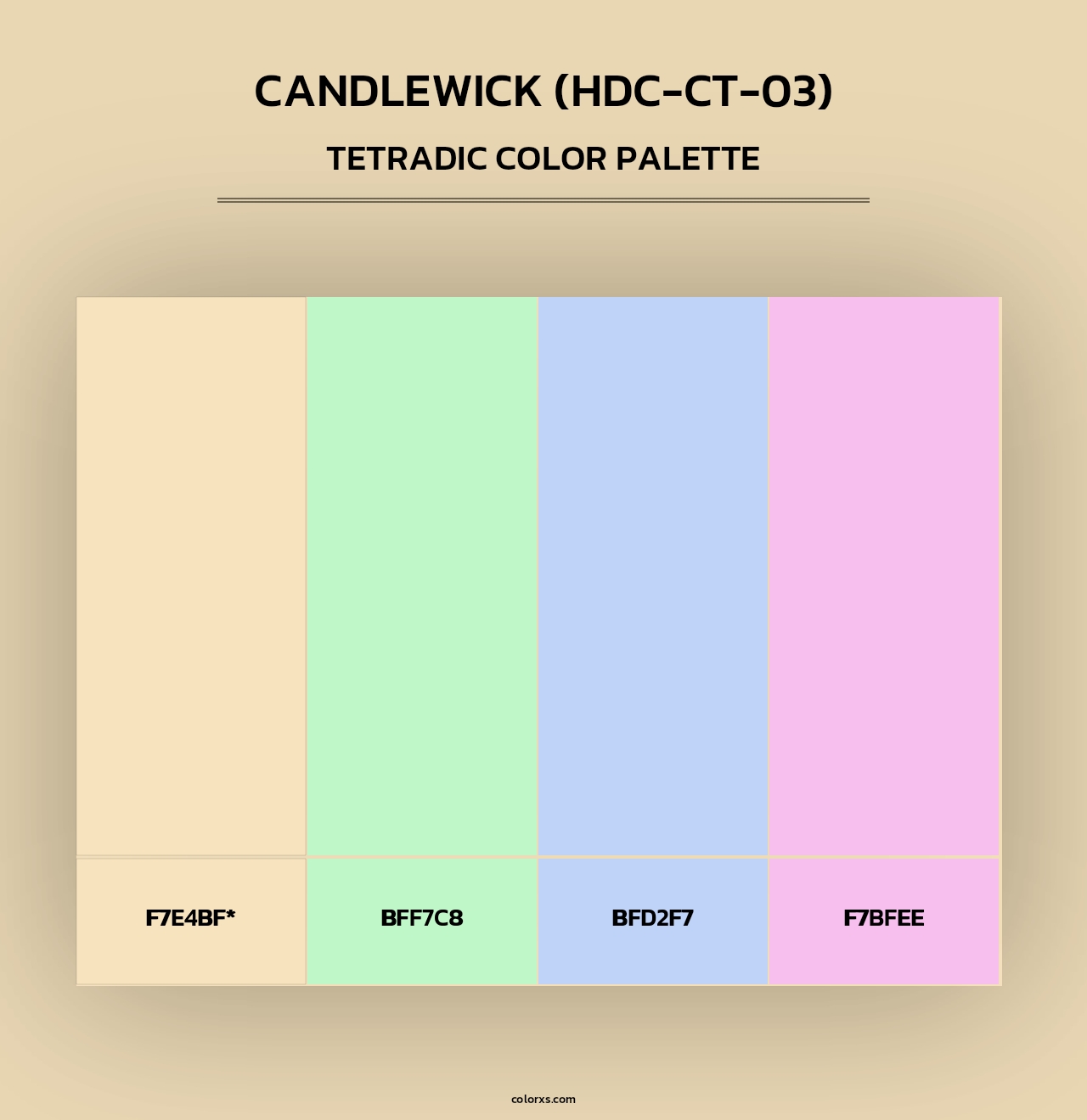 Candlewick (HDC-CT-03) - Tetradic Color Palette