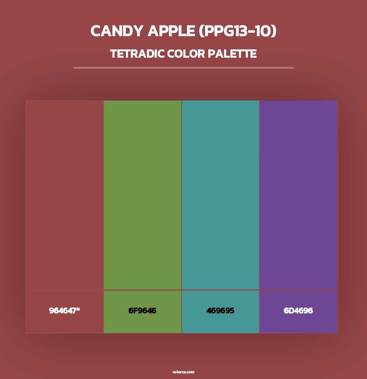 Candy Apple (PPG13-10) - Tetradic Color Palette