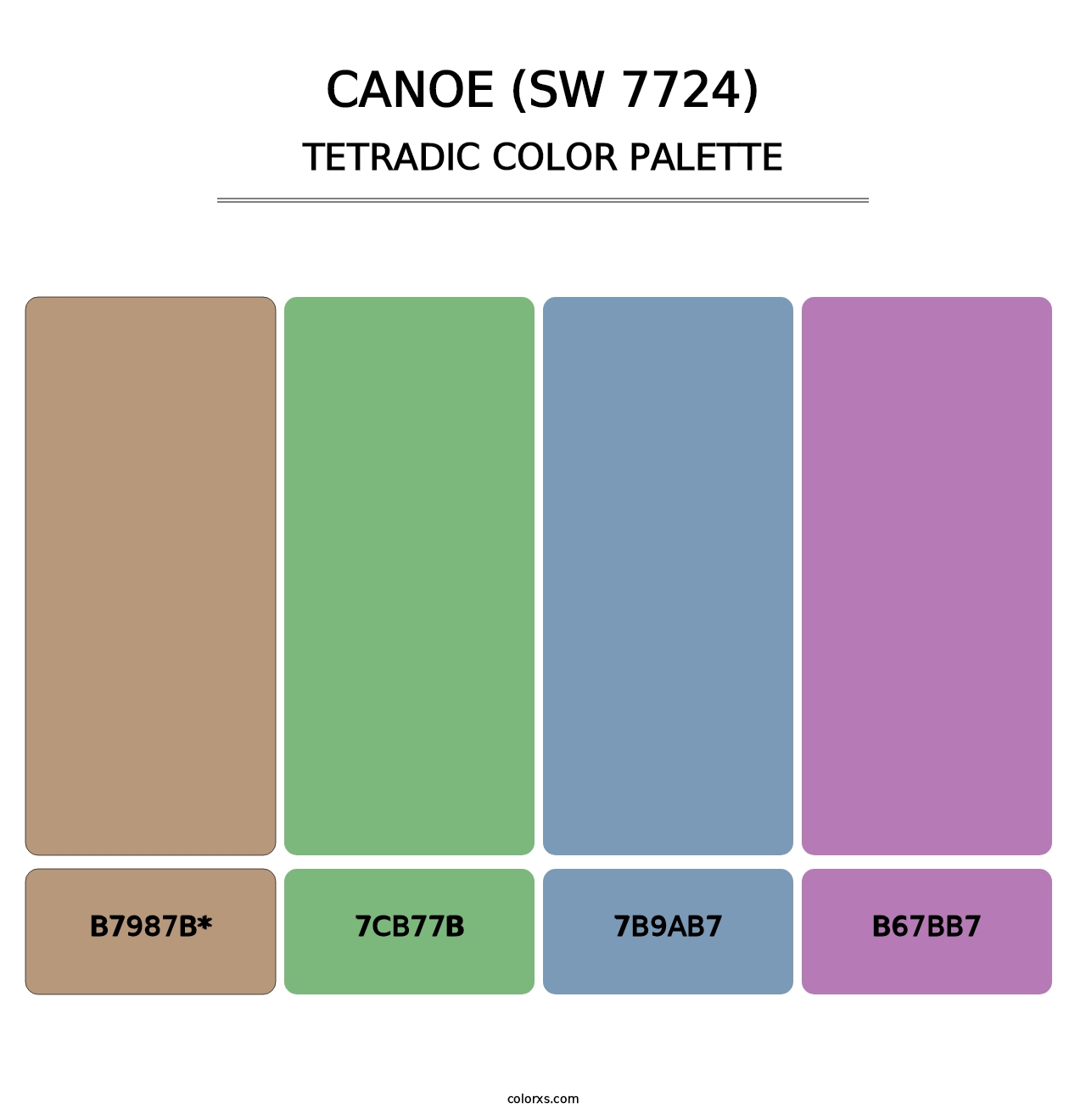 Canoe (SW 7724) - Tetradic Color Palette