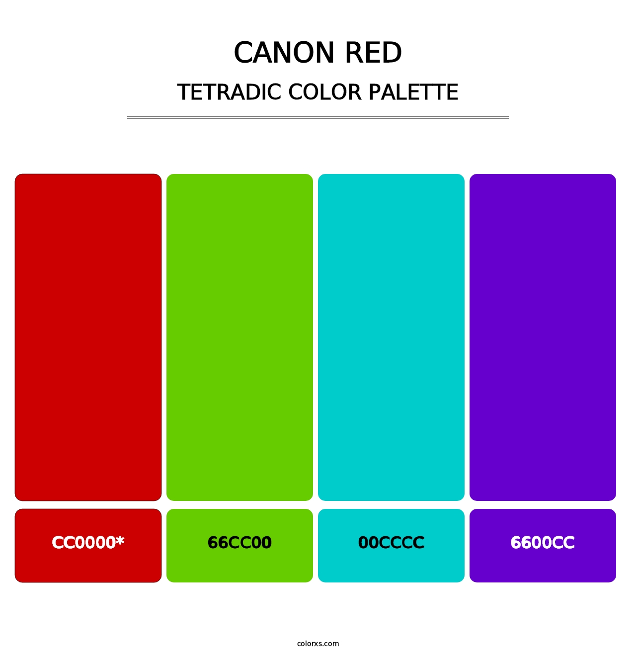 Canon Red - Tetradic Color Palette